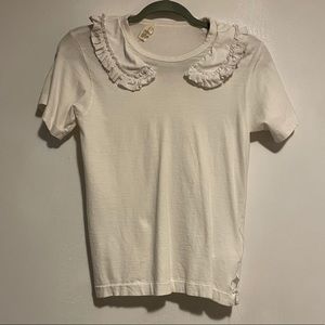 Comme des Garçons ruffle collar t-shirt